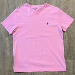 Polo by Ralph Lauren Pink V-Neck Men's Shirt